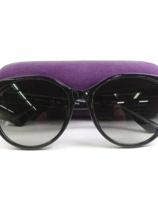 Auth GUCCI GG Marmont Sunglasses Black Plastic/Goldtone - e61548a main image 5
